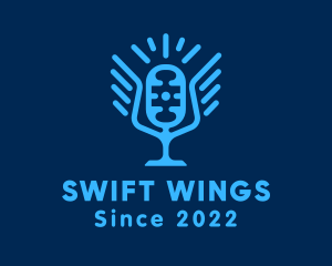 Blue Winged Mic  logo design