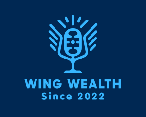 Blue Winged Mic  logo design