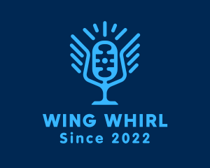 Blue Winged Mic  logo design