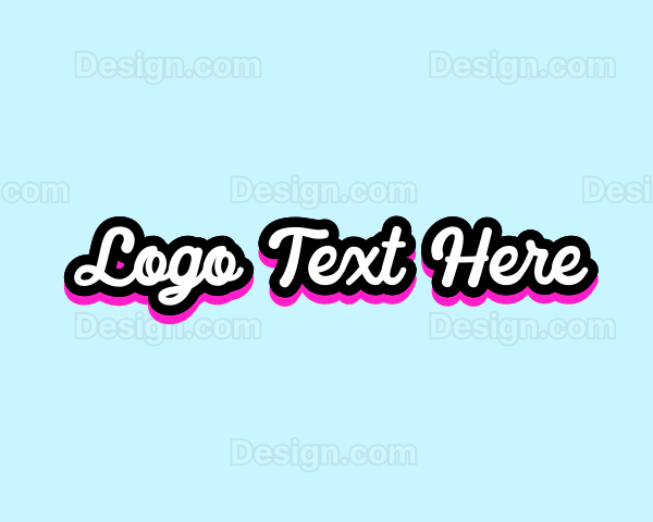 Retro Cursive Boutique Logo