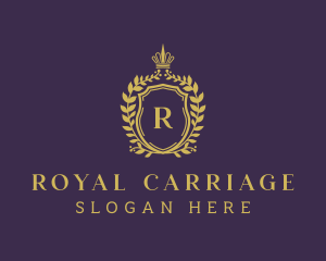 Gold Royal Shield Hotel logo design