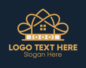 Agent - Elegant Gold Hotel logo design