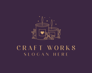 Wax Candle Decor logo design