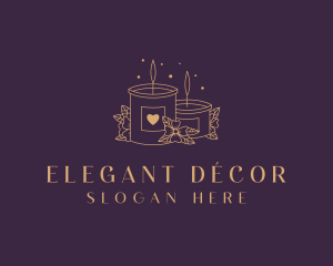 Wax Candle Decor logo design