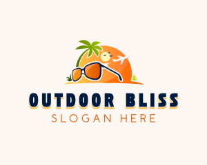 Sunglasses Beach Island logo design