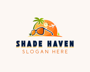 Sunglasses Beach Island logo design