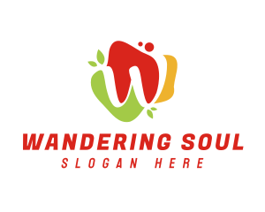 Colorful W Flower logo design