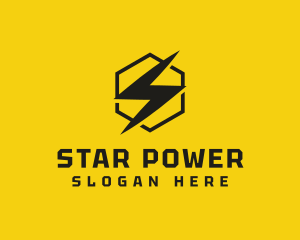 Thunderbolt Power Letter S logo design