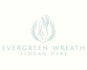 Feminine Wreath Model logo design