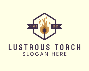 Outdoor Fire Matchstick logo design