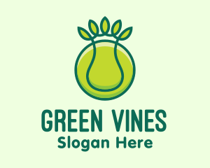 Green Eco Tennis Ball logo design