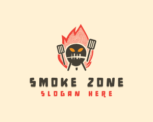 Smoked Monster Grill Restaurant logo design