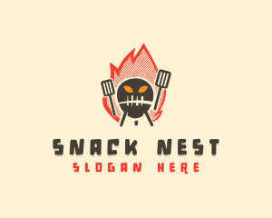 Smoked Monster Grill Restaurant logo design