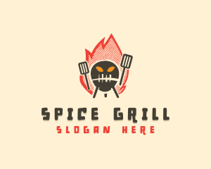 Smoked Monster Grill Restaurant logo design