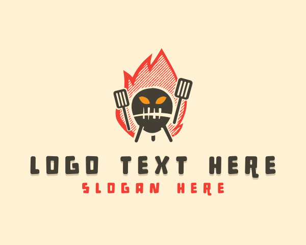 Smoked logo example 4