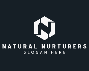 Hexagon Agency Letter N logo design