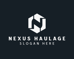 Hexagon Agency Letter N logo design