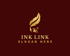 Feather Quill Pen  logo design