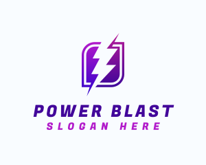 Lightning Power Bolt logo design