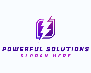 Lightning Power Bolt logo design