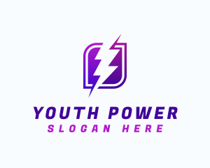 Lightning Power Bolt logo design