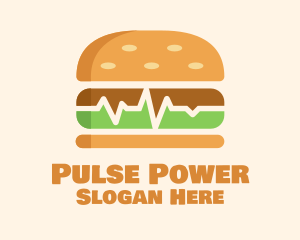 Hamburger Sandwich Pulse logo design