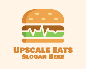 Hamburger Sandwich Pulse logo design