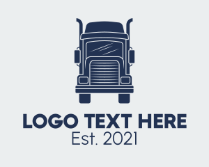 Diesel - Cargo Trailer Truck logo design