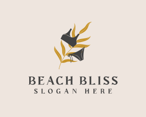 Tropical Leaf Beachwear  logo design