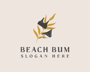 Tropical Leaf Beachwear  logo design