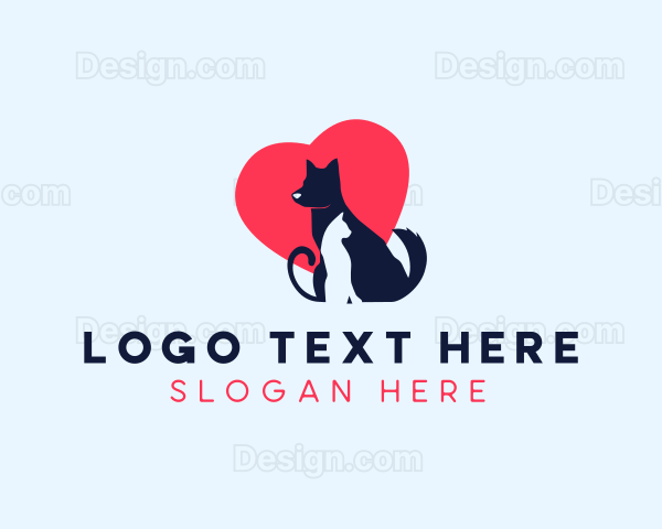 Dog Cat Love Logo