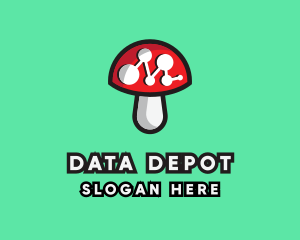 Data Mushroom Tech logo design