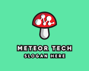 Data Mushroom Tech logo design