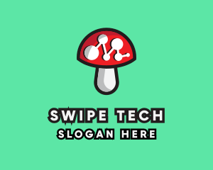 Data Mushroom Tech logo design