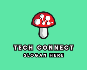 Data Mushroom Tech logo design