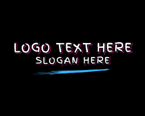 Neon Graffiti Wordmark logo