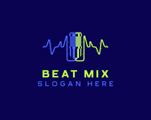 Microphone Podcast DJ logo design
