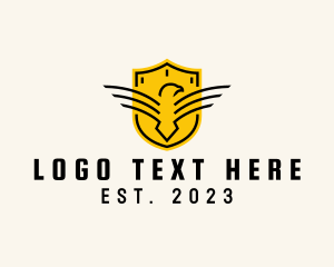 Hunt - Bird Shield Crest logo design