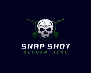 Shield Skull Firearm logo design