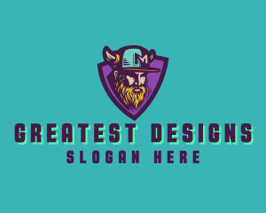 Viking Gamer Cap logo design