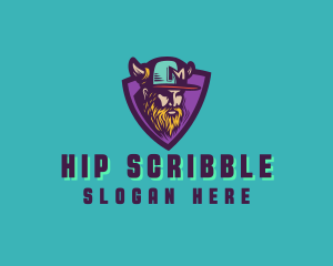 Viking Gamer Cap logo design