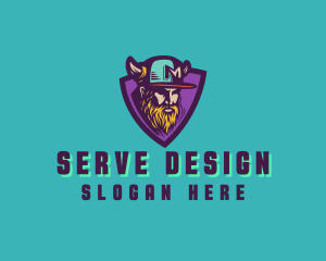 Viking Gamer Cap logo design