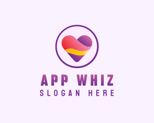 Dating Heart App logo design