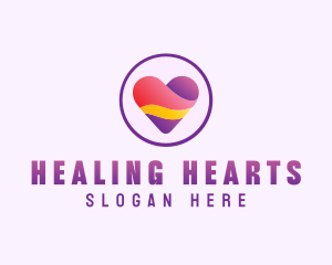 Dating Heart App logo design