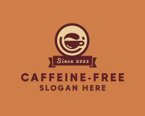 Coffee Cup Banner Cafe logo design