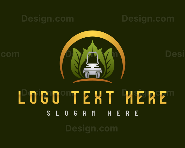 Lawn Mower Landscaping Logo