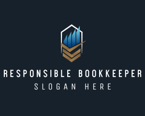 Trading Chart Checkmark logo design