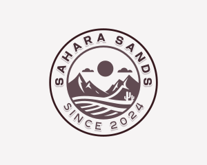 Sand Desert Hiking logo design