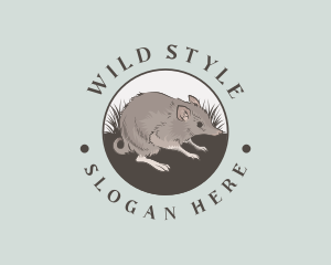 Rustic Wild Mouse logo design