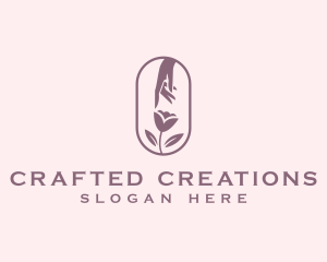 Flower Hand Organic logo design